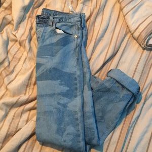 Men’s levi jeans bleach wash stripes